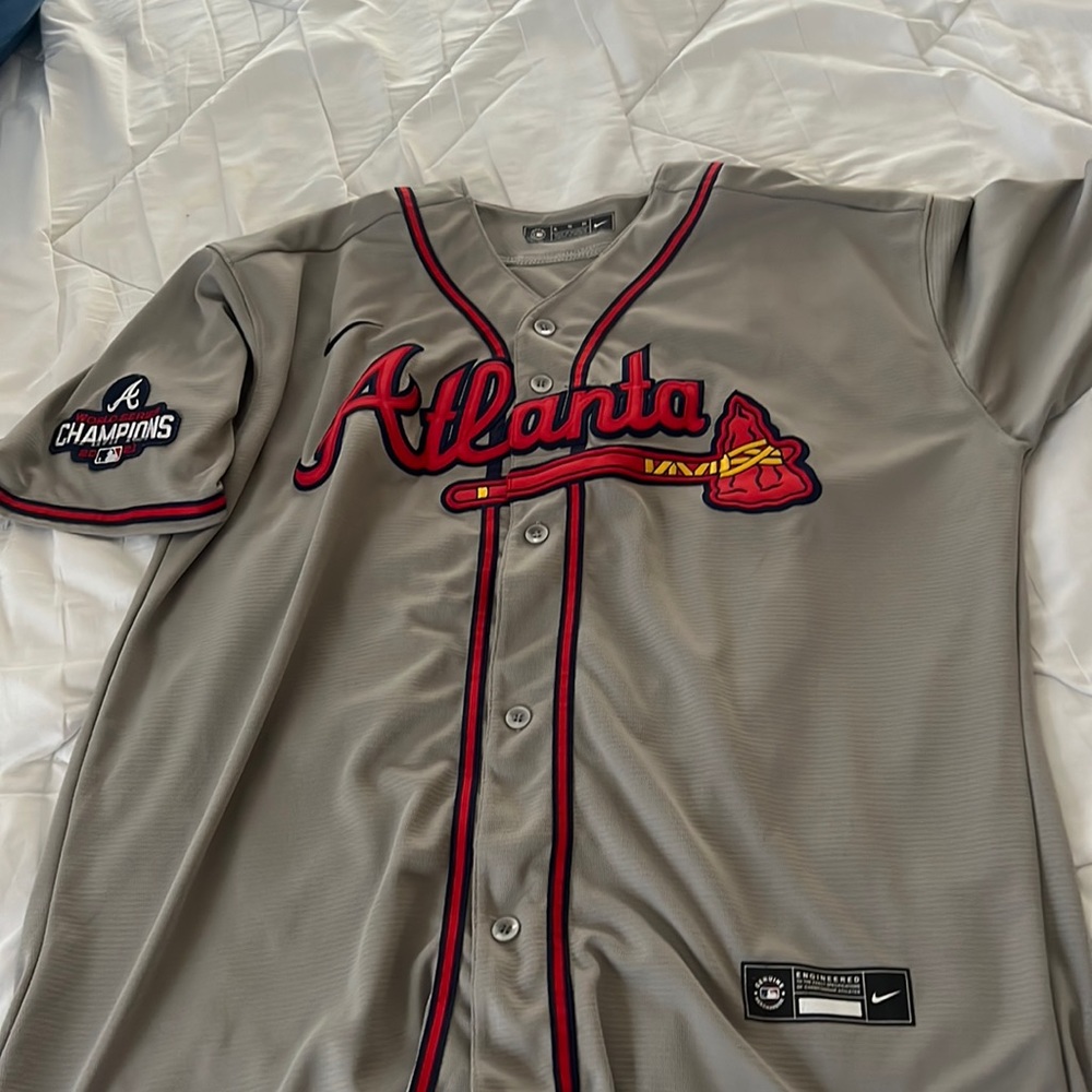 Dansby Swanson Atlanta Braves Nike jersey. #7.